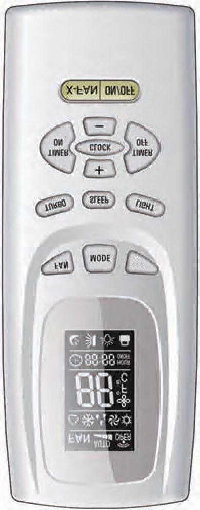 Remote Control Overview The remote control is used to operate all of your portable air conditioner s functions. Use the remote control to change modes, fan speed, timer, and temperature settings.