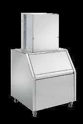 Truncated ice cube makers AISI 304 stainless steel internal structure AISI 304 stainless steel ice tray Method of production of ice by vertical