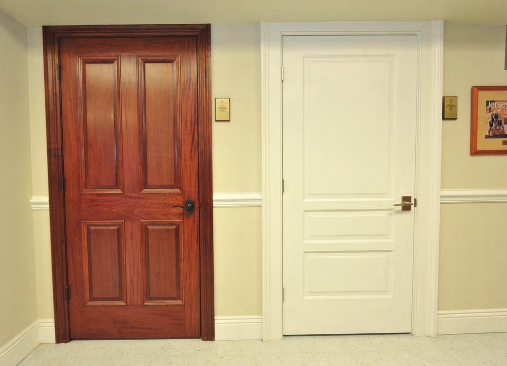 Want to feel the difference between a six-panel, hollow core door and a solid wood door?