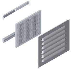 Louver plates are offered in both 14 gauge steel with ANSI61 Gray power coat fi nish or 304 Stainless Steel Sold in QTY 1 Part Number Overall Size H x W (in) Number of Louvers Louver Length (in)