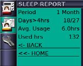 In the Sleep Report, only the period can be changed other values are for display only.