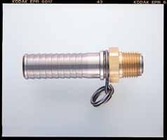 Nozzle End Internal stainless steel spring assembly (nozzle end) includes bronze stainless steel Swivel Hose Adapter for use on Hose Assemblies A.