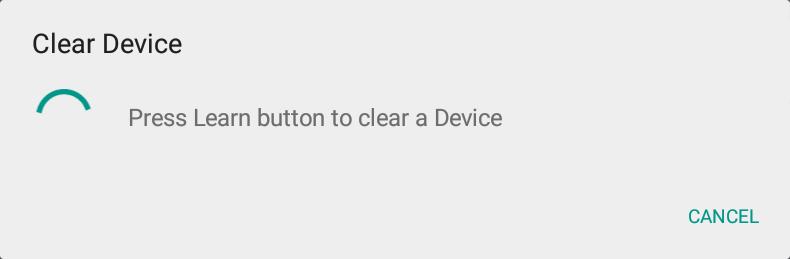 Touch Clear Device Panel will start sending a Clear signal Press Pair or Learn button on device* Panel returns to Z-Wave