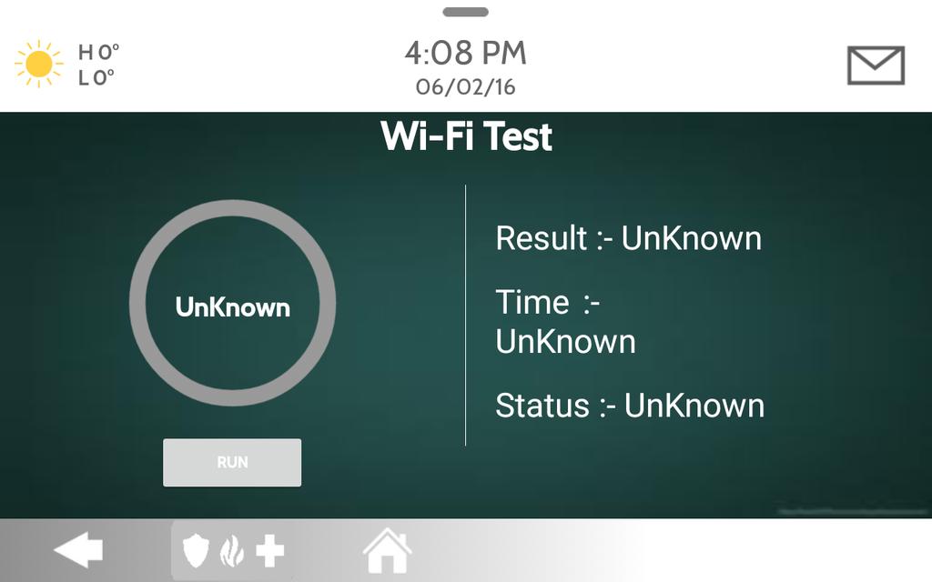 SYSTEM TESTS WI-FI TEST FIND IT Wi-Fi Test The Wi-Fi test checks the IQ Panel 2 s connection to your network. Before running this test, be sure to connect the panel to the network.