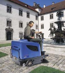 Compact design is combined with a powerful engine or battery, a wide sweeping
