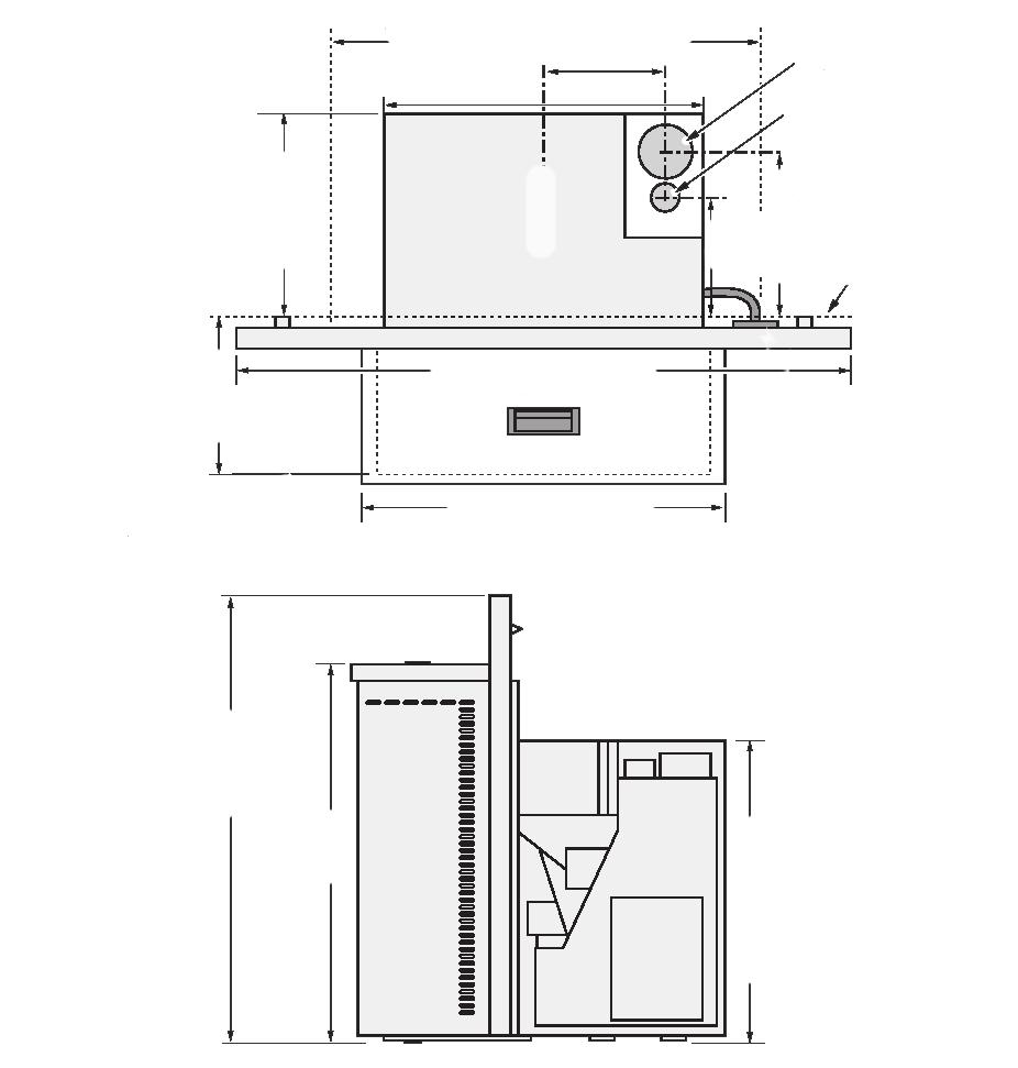 AGP Insert Installation Dimensions and Minimum Fireplace Clearances Use these illustrations as a guide only.