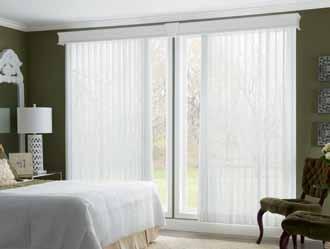 CAPTIVATING STYLE Dress up your large windows or patio doors with Graber Vertical blinds.
