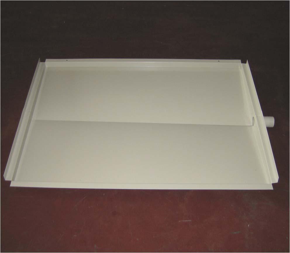 4. Coils Drain Pan galvanized steel sheet with powder painted V-shaped designed to provide positive pitch toward drain outlet and will not retain