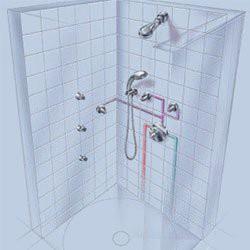 Two Wall Shower with a Diverter The diverter