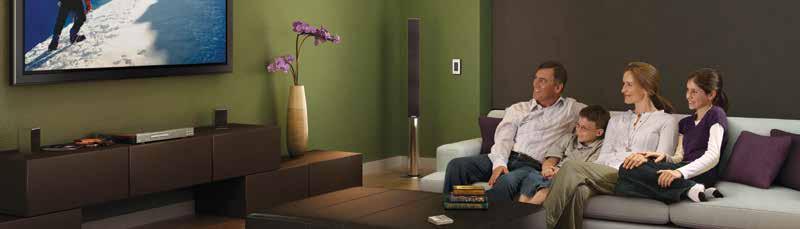 Media room: Taking it easy Control for convenience RadioRA 2 brings theater magic to your media room by dimming the lights as the