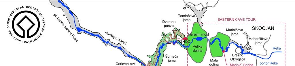 4 th International Conference Fig. 3 Škocjan Caves system with marked Marinič Bridge location 2. Bridge Design 2.