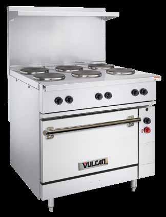 RESTAURANT RANGES Electric Ranges EV SERIES Vulcan Ranges, Gas and Electric Our EV Series Electric Ranges meet the demands of foodservice cooking with rugged construction and quality features that