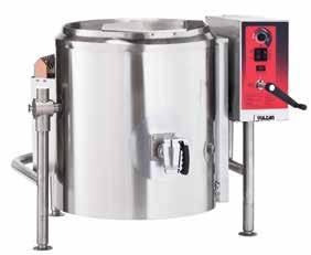 STEAM 2 3-Jacketed Gas Kettles K SERIES Fast-Cooking Kettles Feature Ellipsoidal Design Kettle Bottom for Superior Heat Transfer.