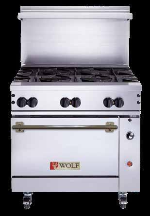 RESTAURANT RANGES Gas Ranges Wolf Gas Ranges are built with legendary toughness and dependability, and they are loaded with features sure to make an impact on your kitchen.
