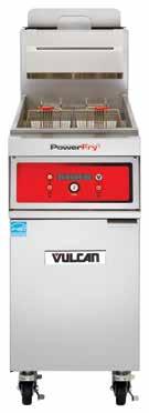 FRYERS POWERFRY3 SERIES New Feature Enhancements Standard Features: Patented ThreePass Heat Exchanger providing high energy efficiency Less than 750ºF flue temperatures at maximum production rate