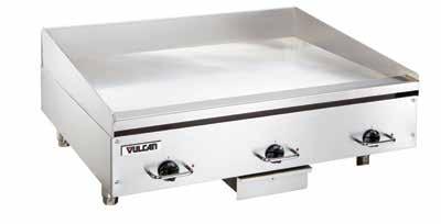 GRIDDLES & CHARBROILERS Heavy Duty Electric Griddles Vulcan RAPID RECOVERY SERIES (RRE SERIES) Countertop Griddles The Rapid Recovery Composite Plate Griddle with 304 Series stainless steel cooking