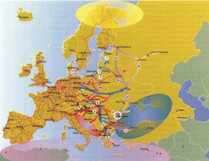 According to the map of the Pan-European Transport Corridors Network, Bucharest is an important knot of this network, being located at the crossroad of two from the longest Pan- European Corridors,