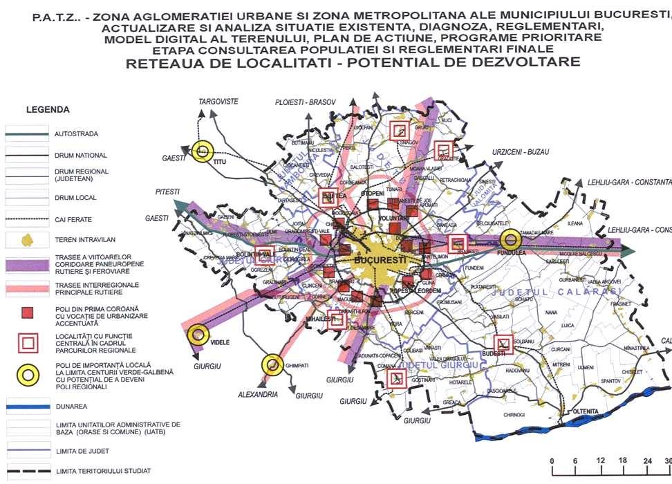 THE STRUCTURE OF THE MAB The core of the system - the Bucharest municipality; The Little Crown formed by the first ring of the 12 urban