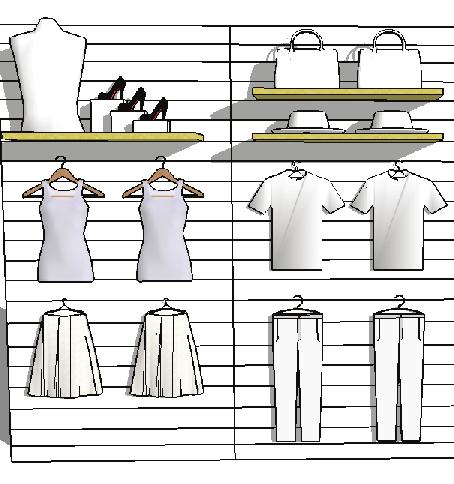 Step 3: Merchandise the display by color, shape, or item. Step 4: Repetition is key for giving an overall feeling of fullness and organization.