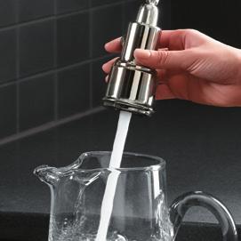 Pause Interrupt the flow of water while extending the sprayhead to perform tasks like watering a plant or filling a coffeemaker.