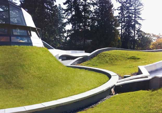 Green Roof Solutions for Sloped Roofs of a Different Kind The curved shapes of