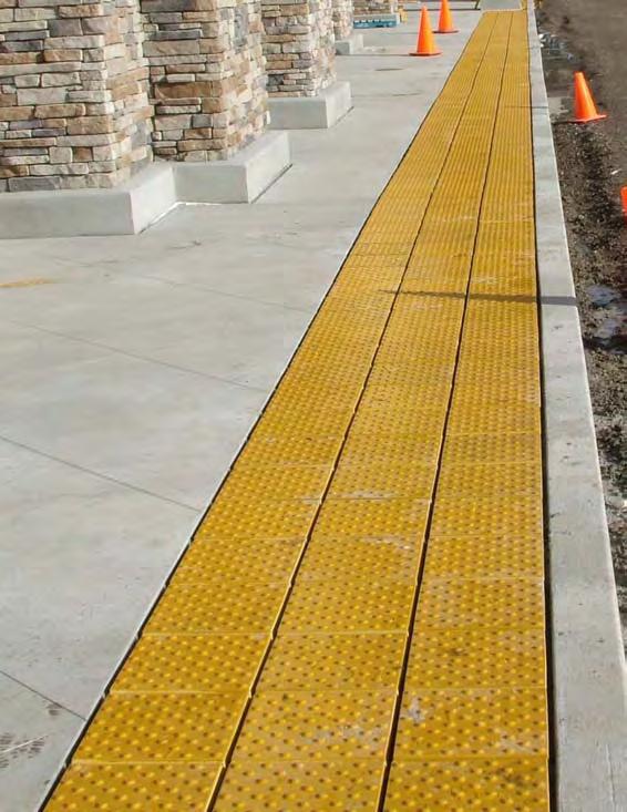 W a r n i n g P a v e r - A p p l i c a t i o n 3 Detectable Warning Pavers or ADA Truncated Domes are a distinctive surface pattern of domes detectable