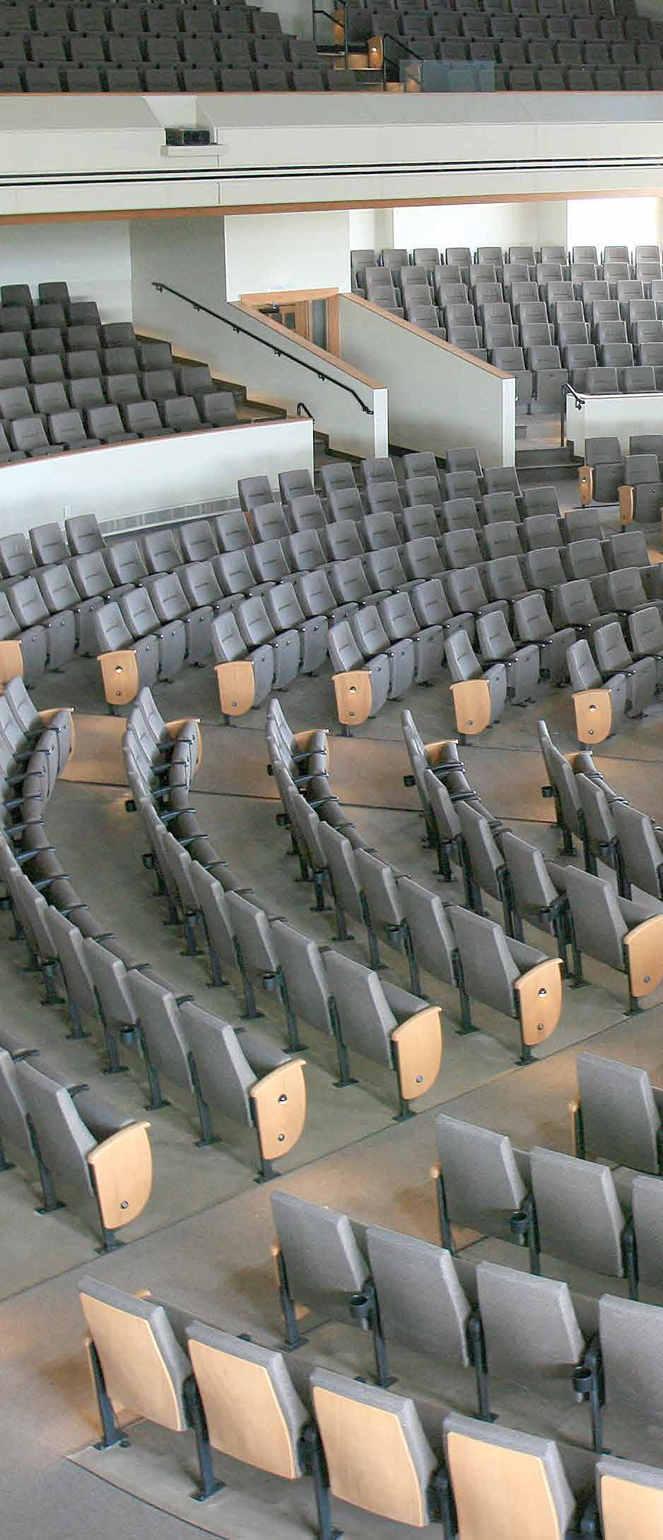 The Sauder Worship Seating Advantage We create a combination of worship seating styles from pews on the main floor, chairs in the choir loft, to auditorium seating in the balcony.