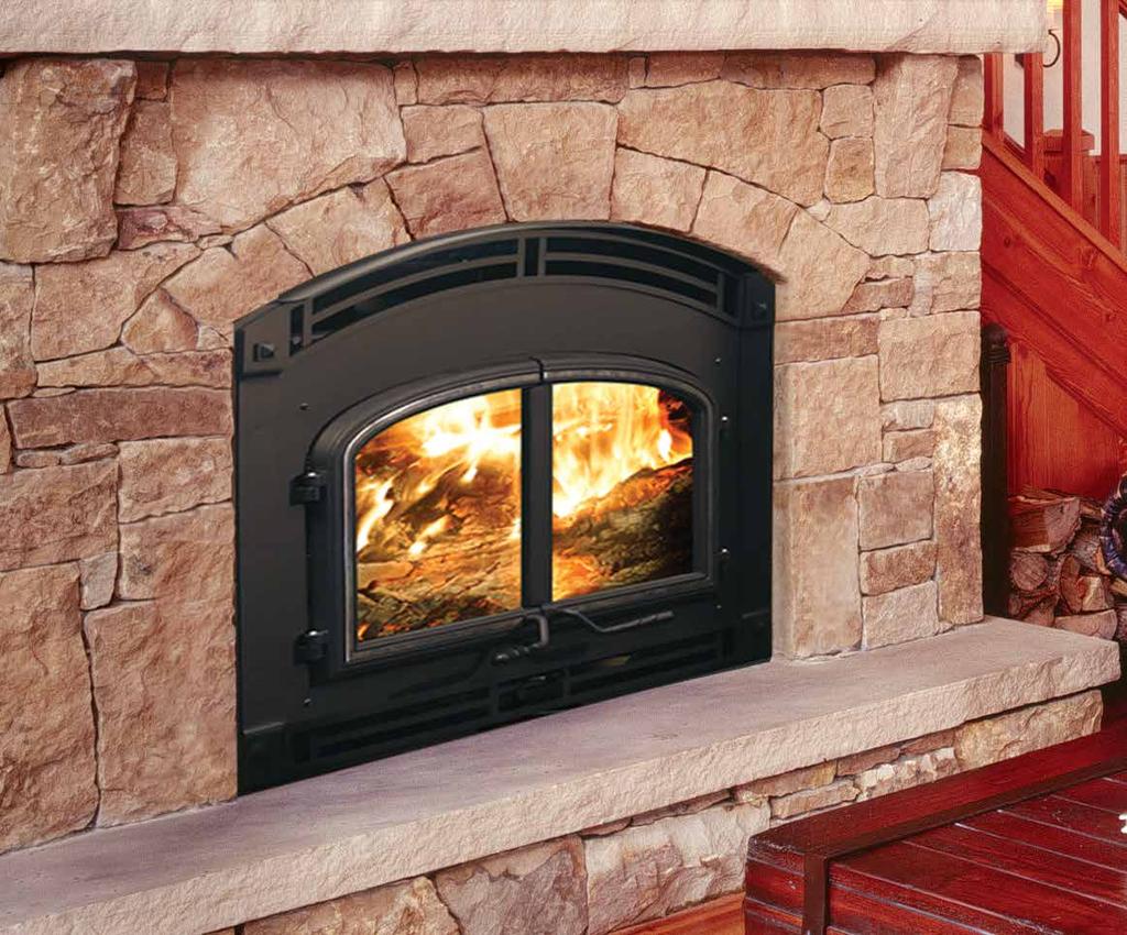 7100 WOOD FIREPLACE 7100 SHOWN WITH MISSION HILL FRONT AND SATIN NICKEL DOOR Peak BTU/hr Output 1 92,400 Heating Capacity 2 1,200-3,000 sq ft Max.