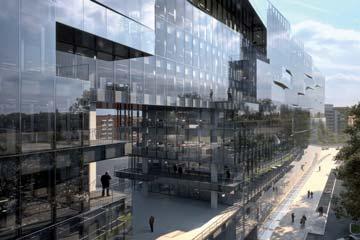 Challenge BNL Rome Tiburtina fits well in the urban context where the building is located, and