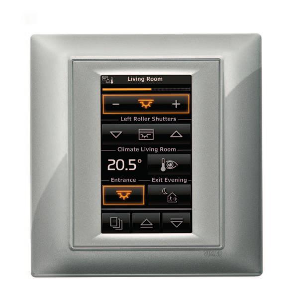 by-me Control and energy saving. The sophisticated colour touch screen allows you to easily supervise the whole of your home automation system.