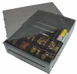 The drawer insert KE 84 is extremely versatile, and features 4 flat or 6 sloping banknote compartments.