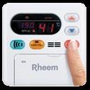 Rheem Bathroom Controllers can be set up to 50ºC. Deluxe Controllers also offer a bath fill mode, to turn off the water flow once the bath is filled. 874627 WHY RHEEM CONTINUOUS FLOW?