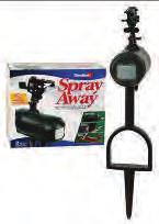 Spray Away Motion Activated Water Repellent 5266 Spray Away 4 700012 5266 Repels animals through sudden motion and bursts of water. Sensor detects motion as far as 35 feet away.