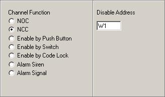Doepke 5 The Objecs - 5.4 Alarm Sysems 5.4.5 Inruder Alarm Parameers NOC Parameers Descripion Disable Address NCC Ener here an address (A1..P8) or a marker (R1.