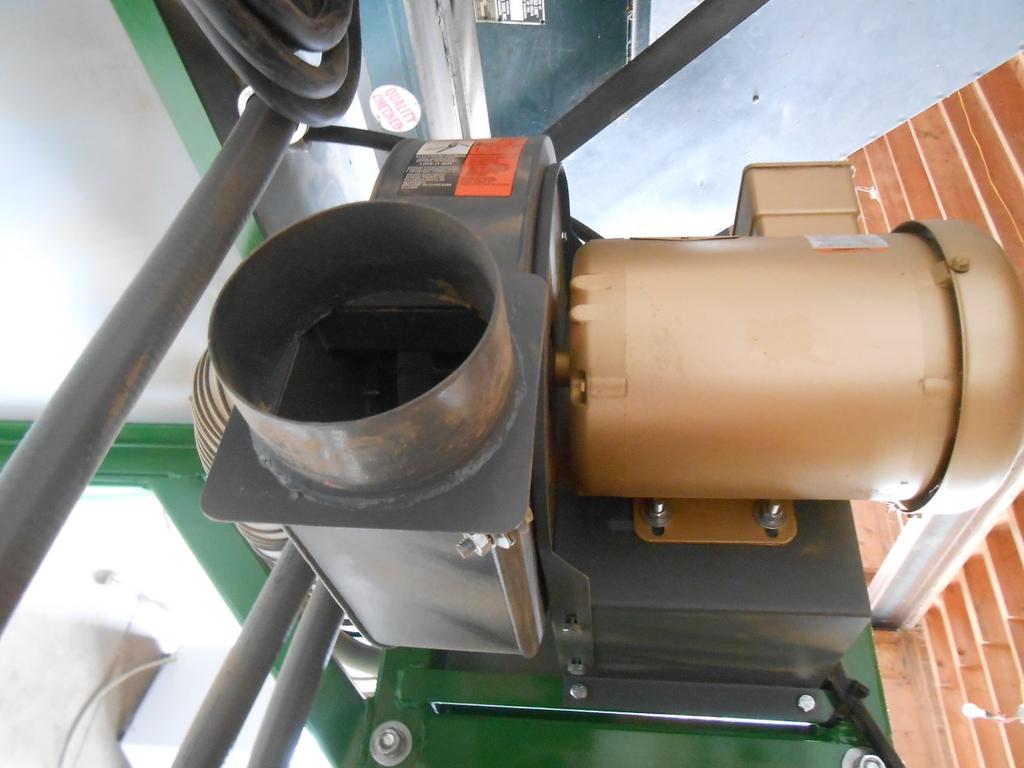The aspirator is a simple air column that the grain falls through.