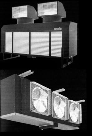 Evaporators 85 (a) (b) Figure 7.2 Air cooling evaporators. (a) Floor mounted. (b) Ceiling mounted (Courtesy of Searle Manufacturing Co.) liquid.