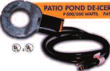Seasonal Care Patio Pond De-icer Safe for use in plastic, rubber or concrete ponds.
