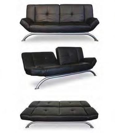 With the flip of couple of levers, we can fold the arms or ends of sofa down to create a large chaise lounge.