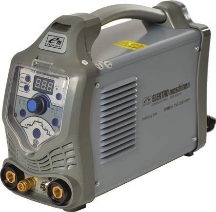 WELDING MACHINES TIG WMEm TIG 160 HDP Compact and portable digital inverter for TIG welding with HF or Lift Arc start and MMA Durable and resistance design with OKC 50 cable connectors Self - saving