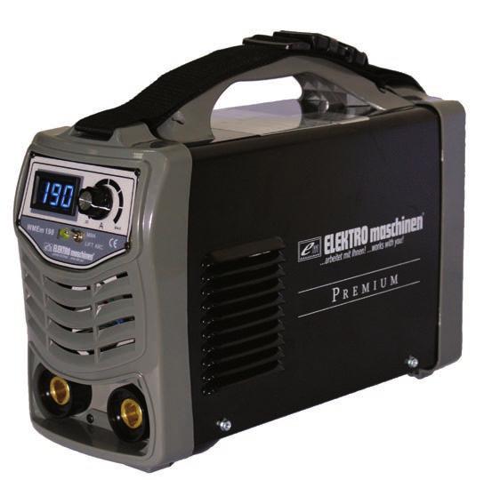 PREMIUM LINE WELDING INVERTER WMEm 190 Small, light, portable and cost effective inverter for MMA and TIG welding with Lift arc start.