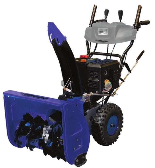 STEm 9062 E Auger blade diameter: 30 cm Two stage throwing operation Throwing distance: 10 13 m All-wheel drive, self propelled Special snow tires, size 14 8 gears: 6 forward and 2 reverse Throwing