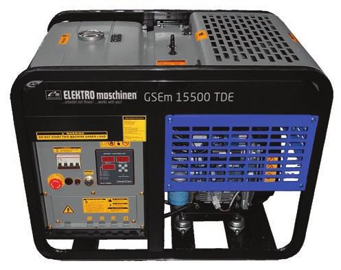 GENERATORS INDUSTRY LINE GSEm 6500 TDE SILENT Heavy-duty, with wheels for easy movement Strong metal frame with isolation