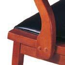 upholstered seat with piping sculpted wood seat