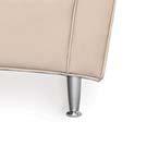 details metal leg in satin nickel wood leg upholstery piping and fixed