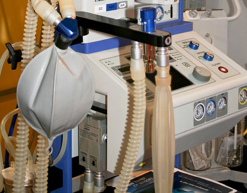 Safety and Productivity Solutions Sensors in Ventilators An Application Note Background A medical ventilator is designed to move a mixture of air and oxygen into and out of the patient s lungs to