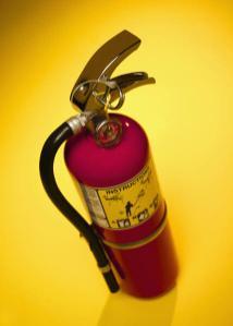 Slide 12 Fire Extinguisher Know how fire extinguishers are classified Inspect the fire extinguisher Decide if you will evacuate or stay and fight Remember the acronym PASS Pull the pin Aim at the