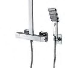 cm 150 Q-Cosmo shower column with exposed thermostatic mixer with built-in