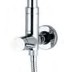 doppia aggraffatura cm 150 1/2 FF conico. GIO Shower Pipe Ø 25 mm upper bracket with water inlet, lower bracket with integrated diverter system.