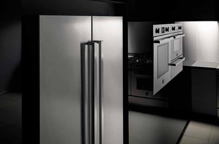Bertazzoni engineers specified the technology and quality of materials, and designed the exteriors to visually align with the cooking machines.