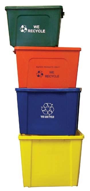 Custom colors and stamping available on all curbside bins. YOUR LOGO HERE 22.